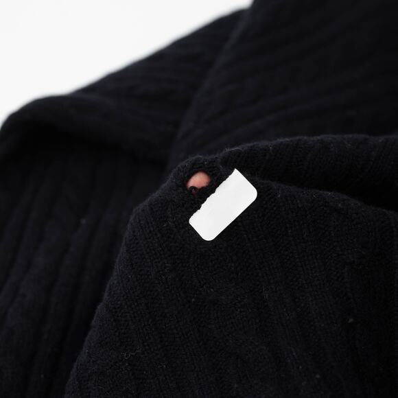 Sandro Alizia Navy V-Neck Black Knit Wool Sweater - Picture 10 of 10